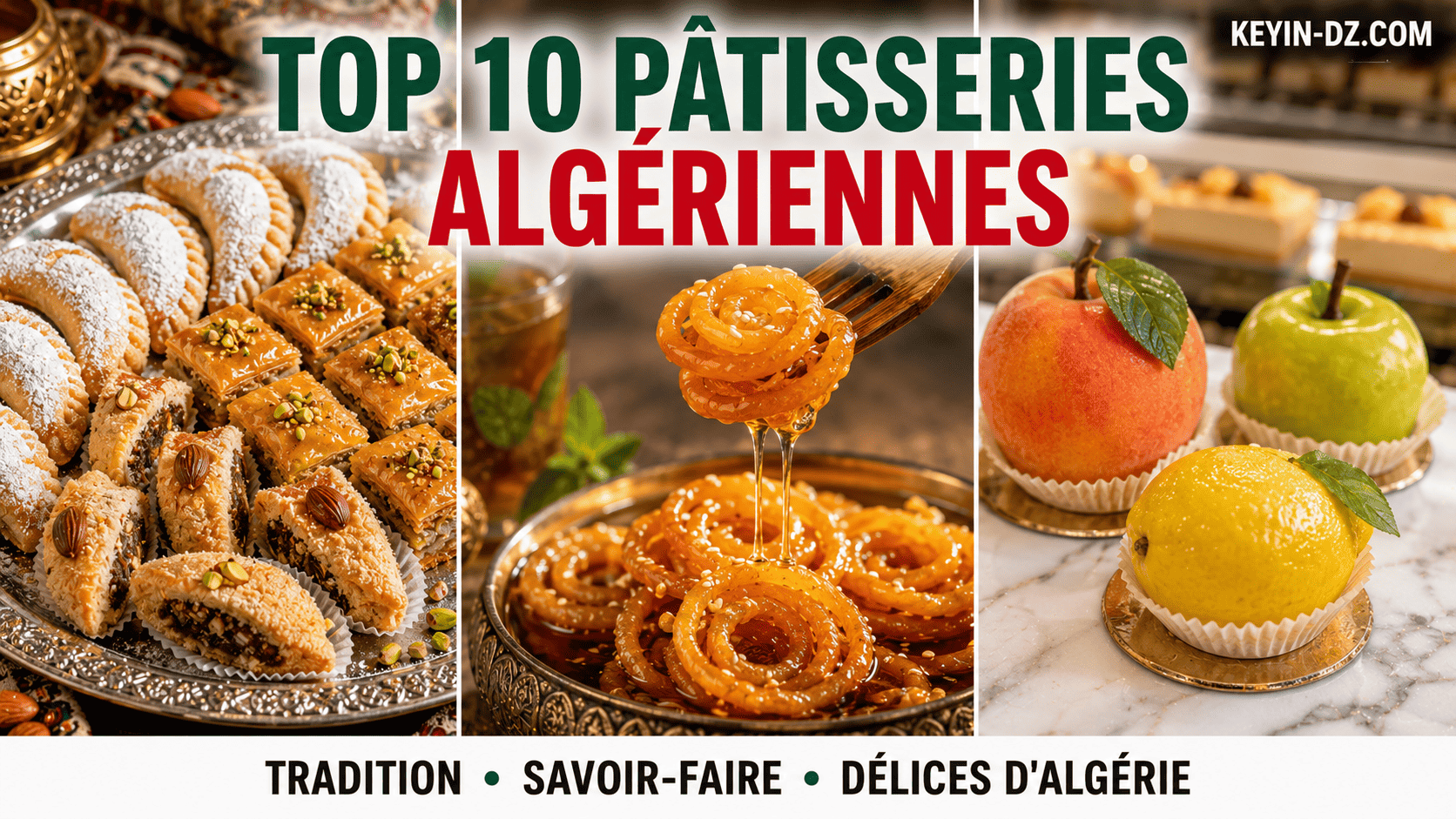 Top 10 meilleures pâtisseries et desserts algériens : gâteaux à goûter