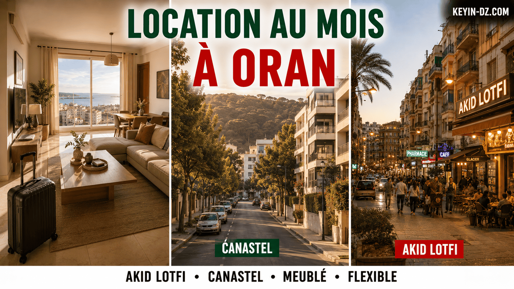 Location appartement Oran par mois : tester, vivre, s'installer