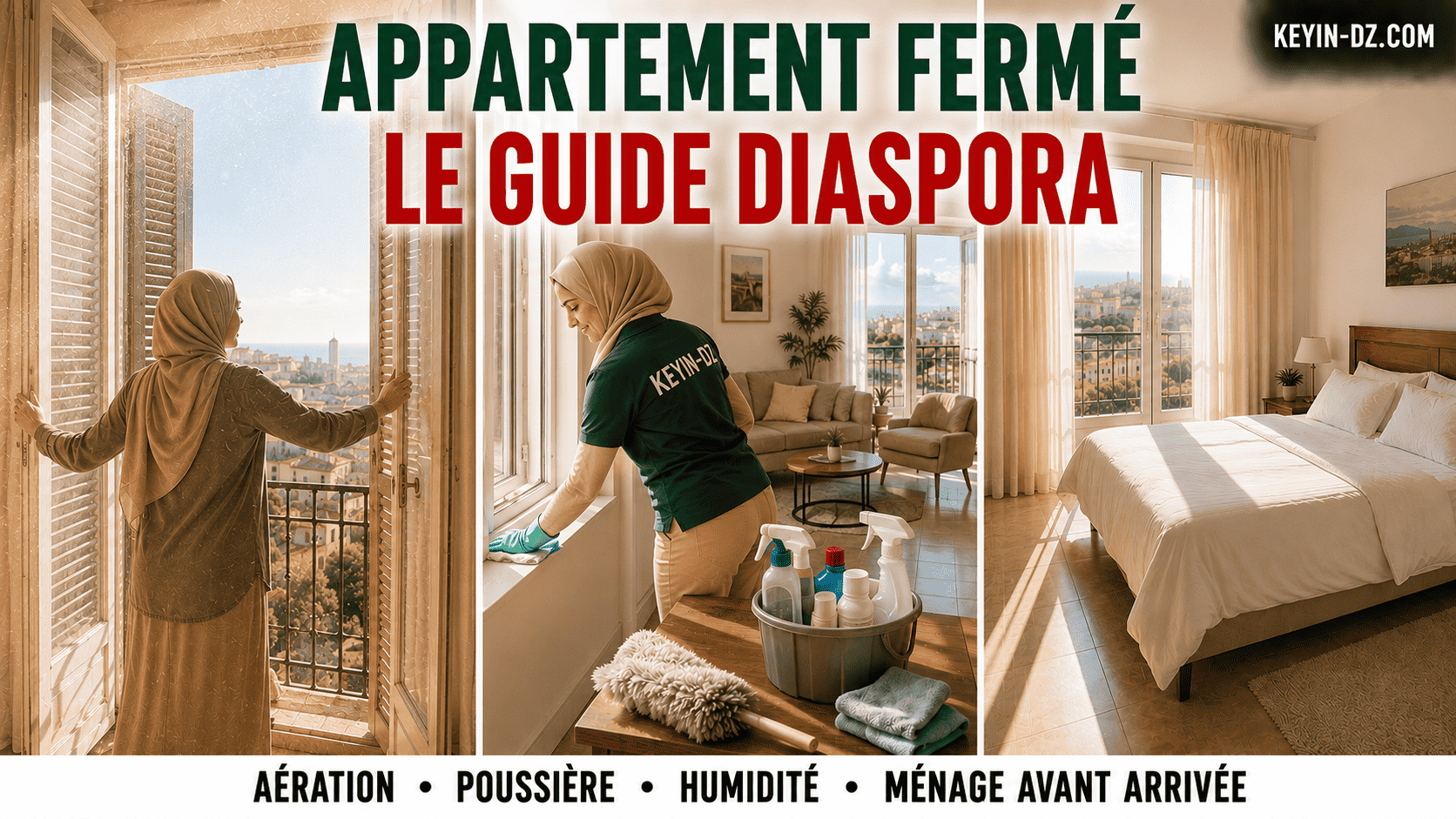 Nettoyer un appartement resté fermé plusieurs mois : le guide (cas diaspora)