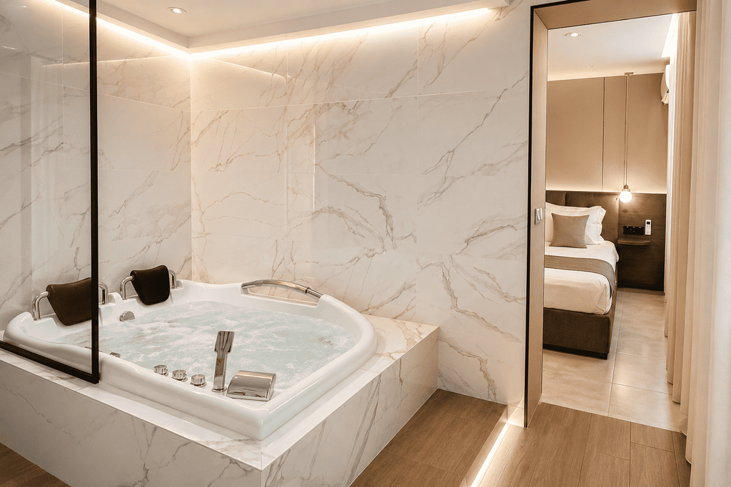 🏠 Appartement Luxe Gambetta, Oran — Jacuzzi Marbre, Suite Parentale (Résidence Le Jardin 1 Sidi Attallah)