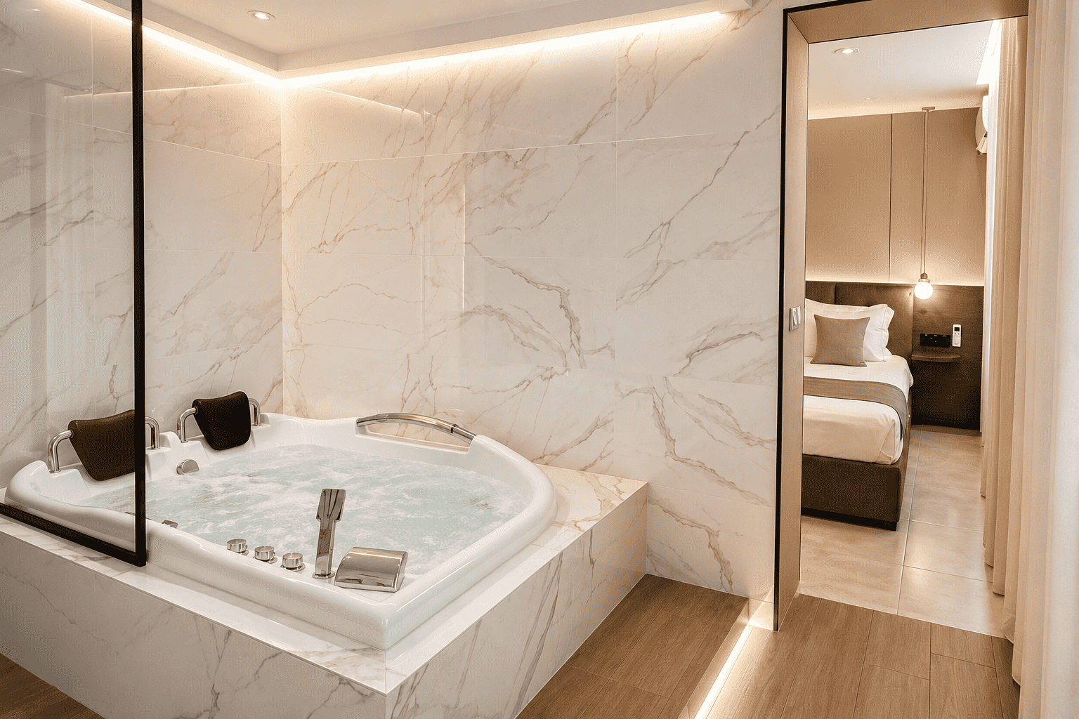 🏠 شقة فخمة قمبيطة، وهران — جاكوزي رخامي، جناح الوالدين (إقامة سيدي عطاء الله)