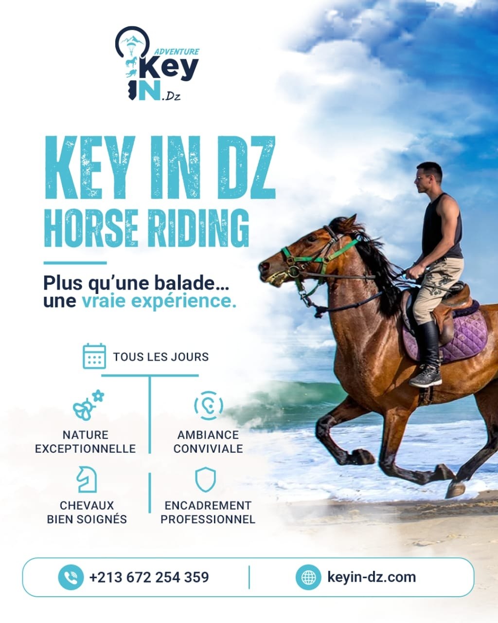 Activité Balade à Cheval à Oran — Plage des Andalouses, Forêt & Montagne | Keyin-DZ