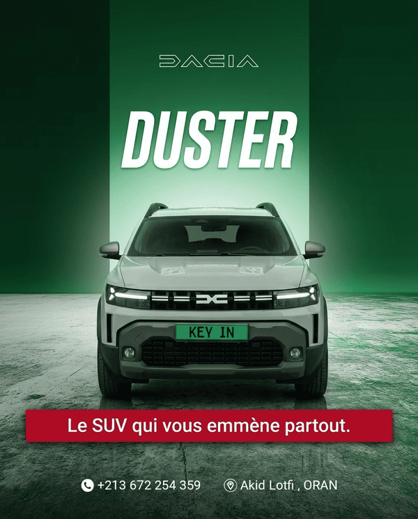Véhicule Location Dacia Duster phase 3 SUV 2025 automatique Nardo Oran | Keyin-DZ