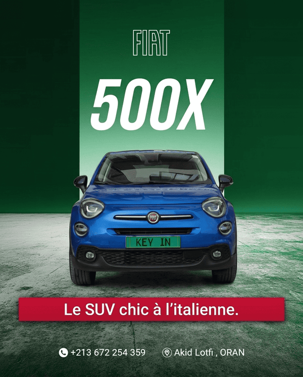 🚗 Véhicule Location Fiat 500X SUV automatique bleu chic Oran | Keyin-DZ