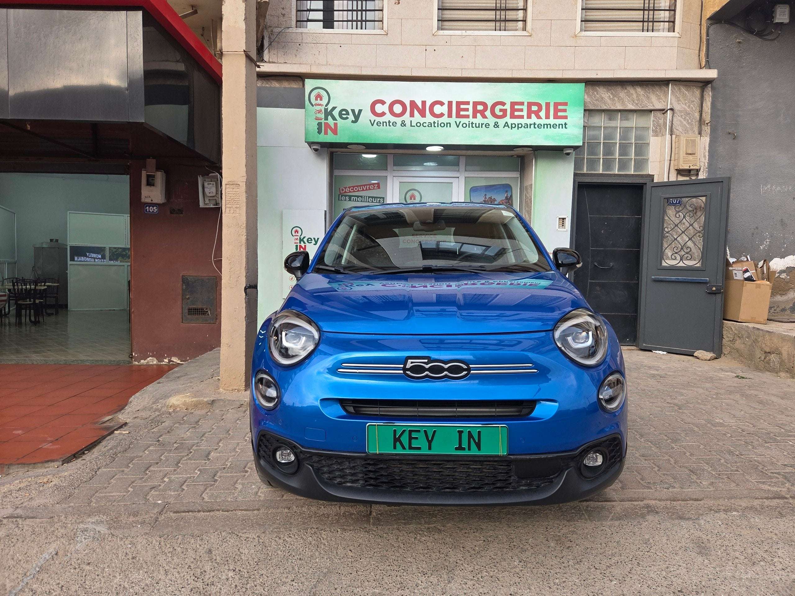 Véhicule Location Fiat 500X SUV automatique bleu chic Oran | Keyin-DZ
