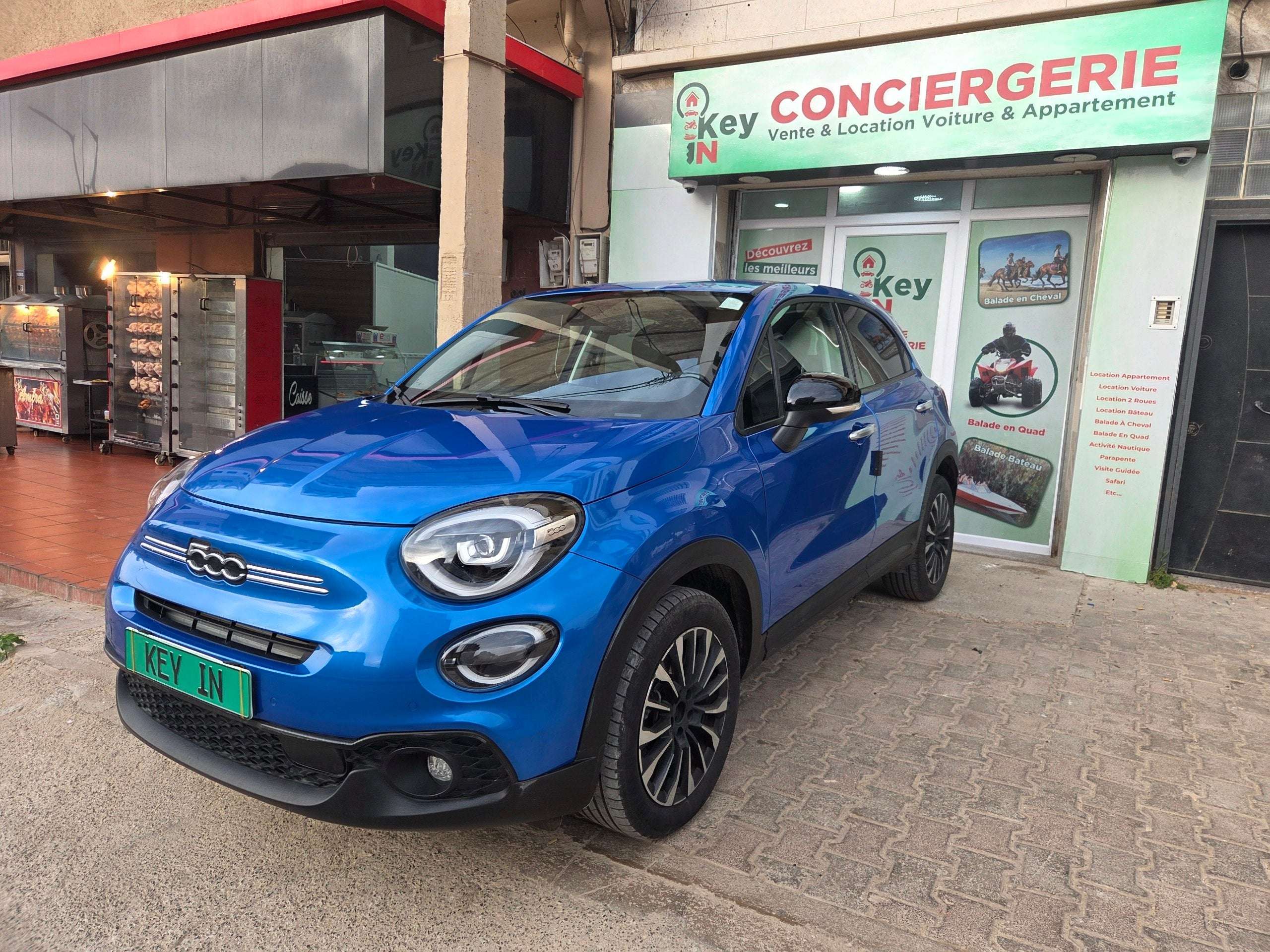 Véhicule Location Fiat 500X SUV automatique bleu chic Oran | Keyin-DZ