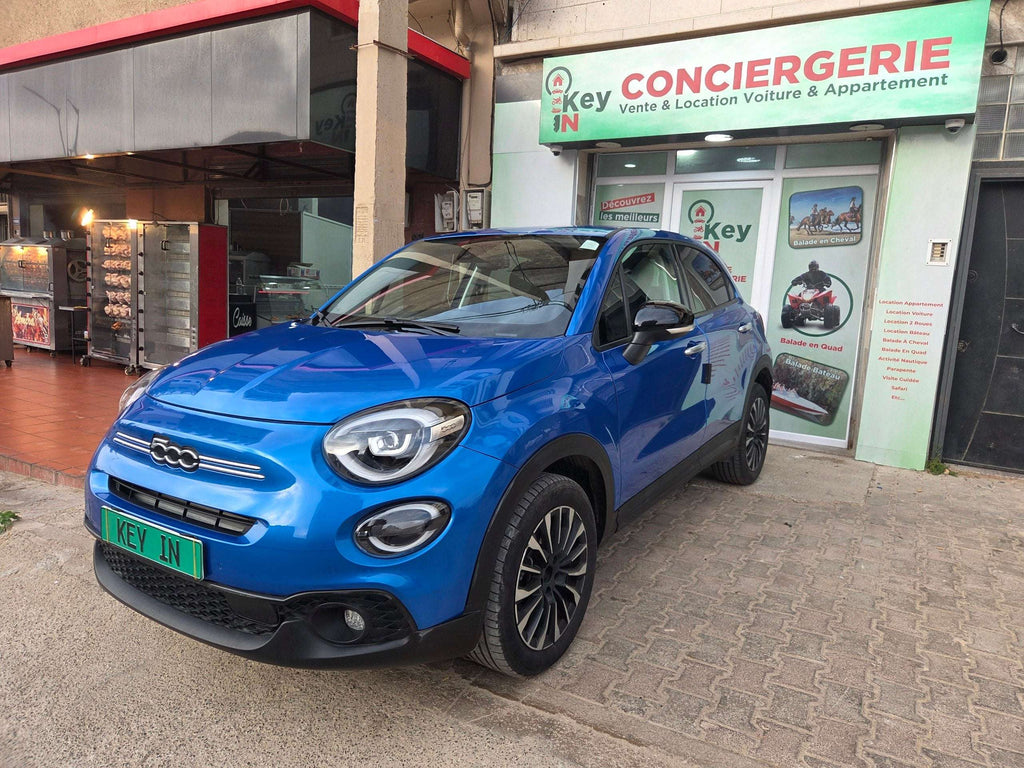 Véhicule Location Fiat 500X SUV automatique bleu chic Oran | Keyin-DZ