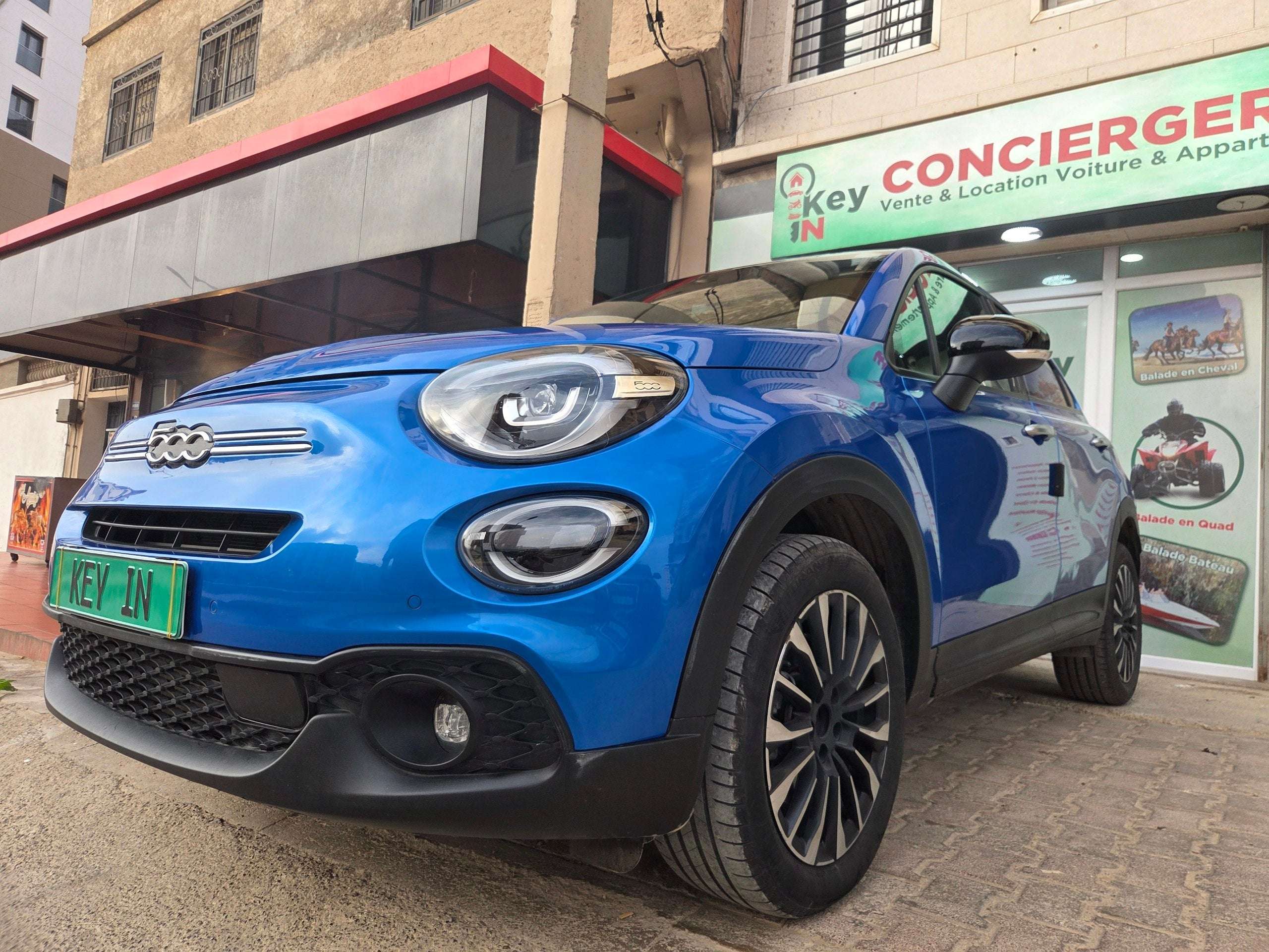 Véhicule Location Fiat 500X SUV automatique bleu chic Oran | Keyin-DZ
