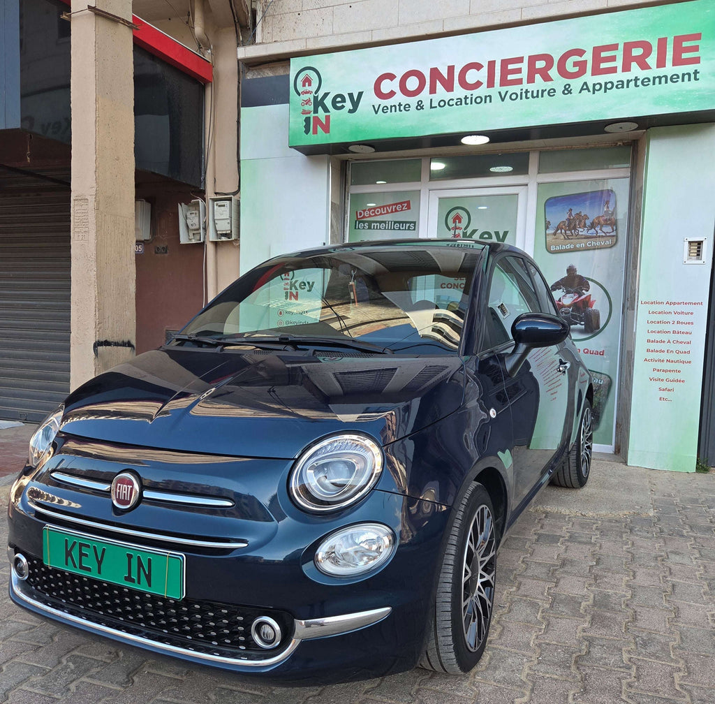 Véhicule Location Fiat 500 citadine manuelle bleu nuit Oran | Keyin-DZ