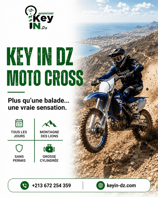 Location Moto Cross Oran — Yamaha YZ & YZF + Balade Montagne des Lions (1h, 2h, 24h)