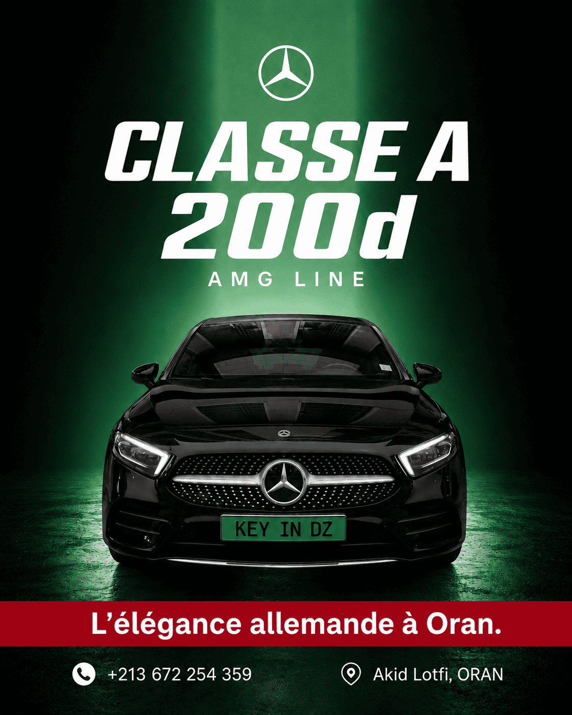 Location Mercedes Classe A 200d AMG Line — Berline Premium Automatique à Oran