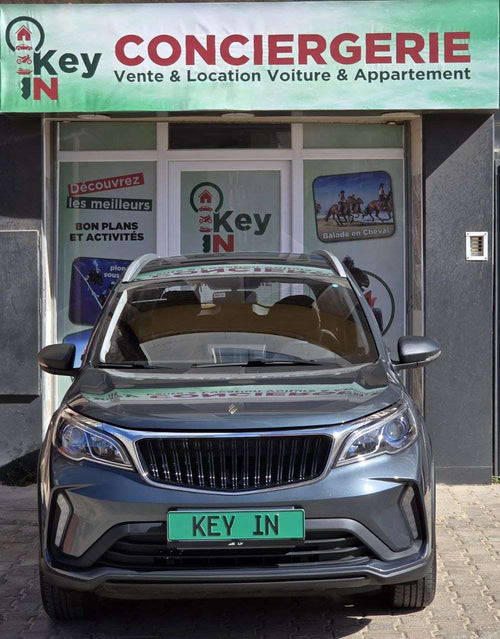 Location voiture Oran Geely Livan X3 SUV automatique climatisé aéroport Ahmed Ben Bella livraison Algérie Keyin-DZ conciergerie location véhicule famille diaspora