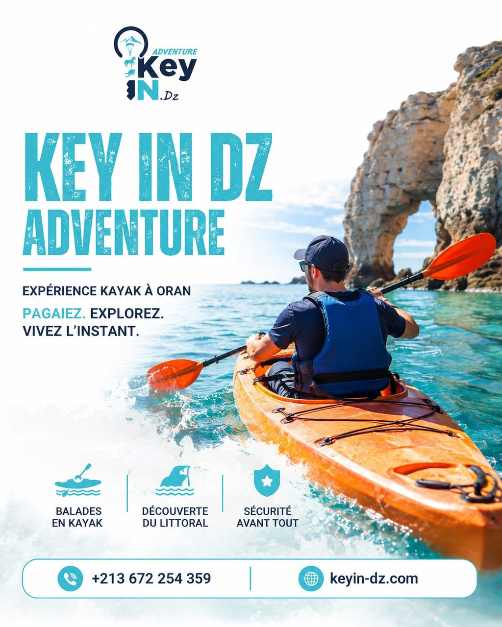 Activité Kayak — Journée Plage Sauvage Krystel & Cap Aiguille à Oran