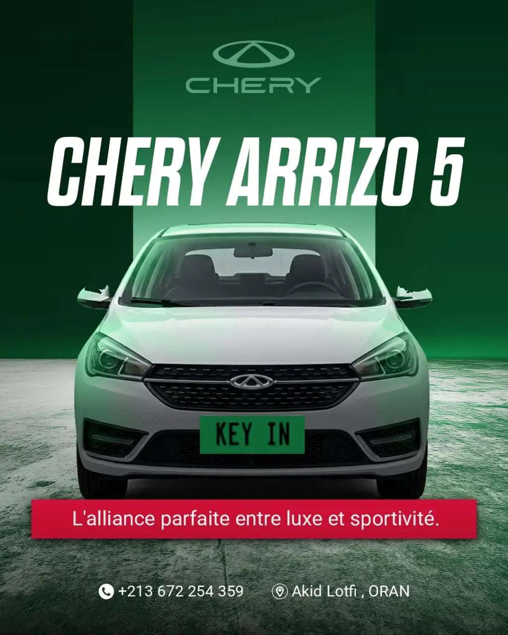 Chery Arrizo 5 - Location Voiture Automatique - Key in Dz Key in Dz