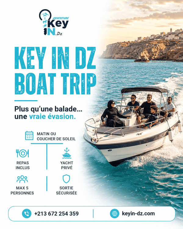 ⛵ Sortie en Bateau à Oran — Balade Privée, Repas Compris (Max 5 Pers.)