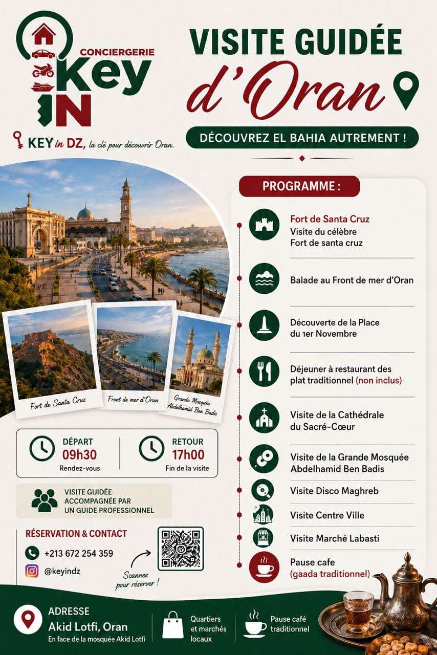 Visite Guidée Privée d'Oran — Fort de Santa Cruz, Front de Mer, Centre-Ville (Guide FR/EN/AR)
